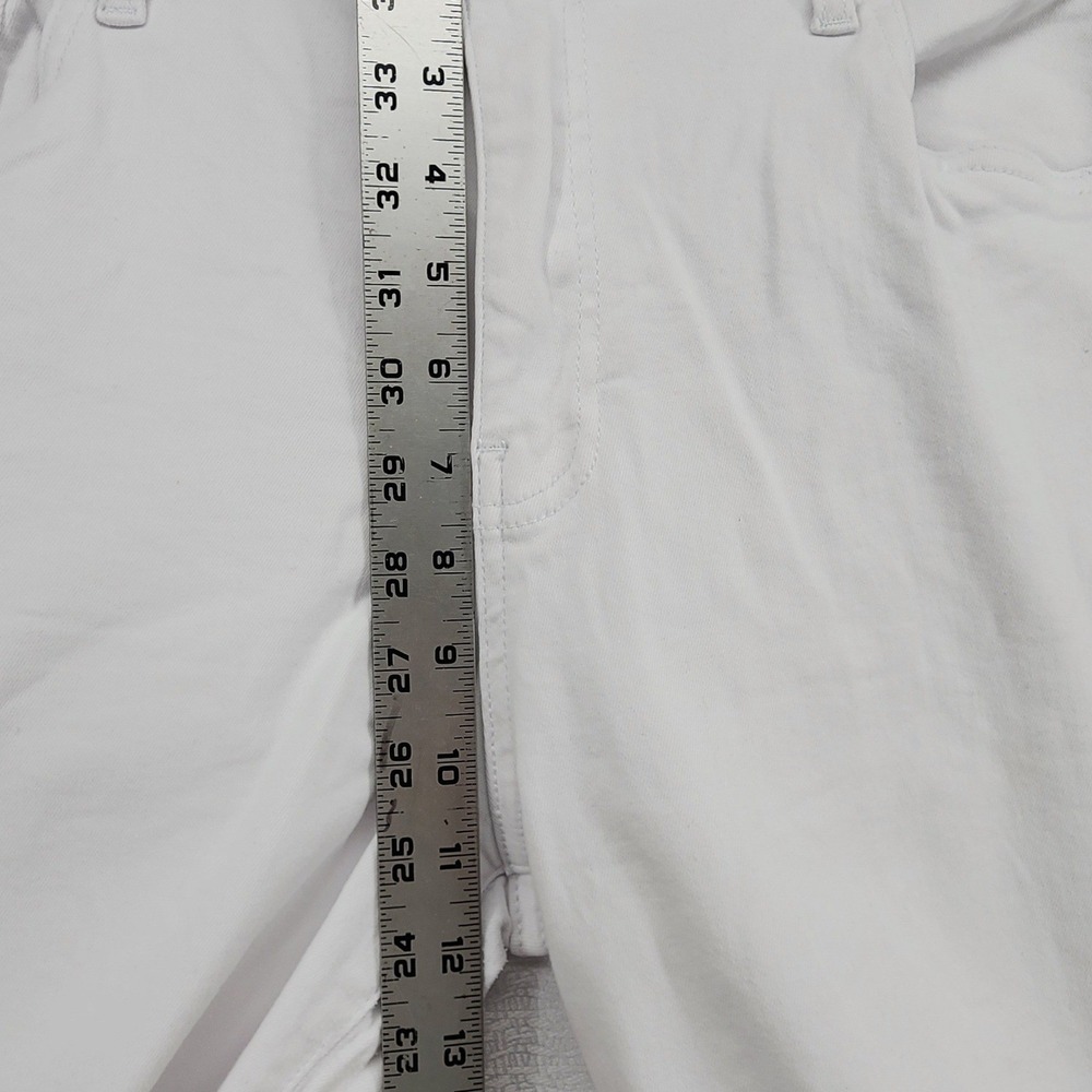 KUT from the Kloth 12 White Cropped Flare Jeans Raw Hem Boho Coastal Summer - Picture 5 of 12